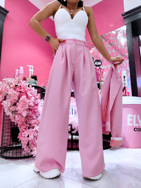 "WHITE LINE" Classic Trousers - SOFT PINK